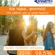 Επιτυχόντες του φροντιστηρίου εκπαίδευση 2019