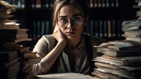 900-young-woman-studying-literature-in-library-portrait-generated-by-ai