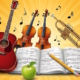 900_music-instruments-sheet-music-and-apple